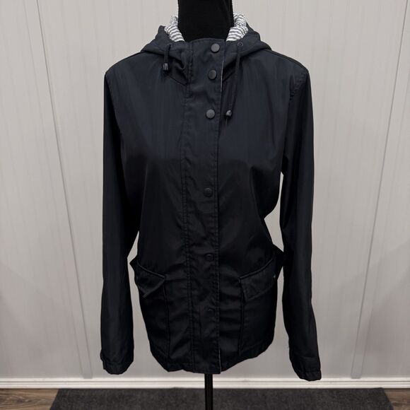Thread & Supply Jackets & Blazers - Thread & Supply Women's Large Navy Blue Full Zip Hooded Rain Jacket